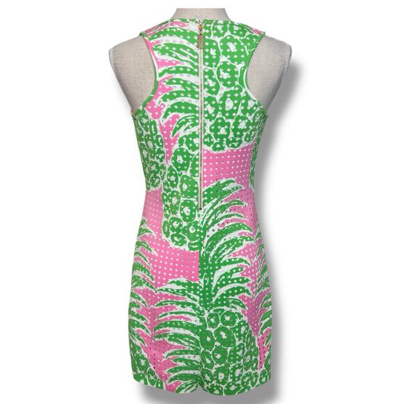 Lilly Pulitzer Perla Pineapple Laser Cut Shift Dress Size XS - Picture 4 of 7